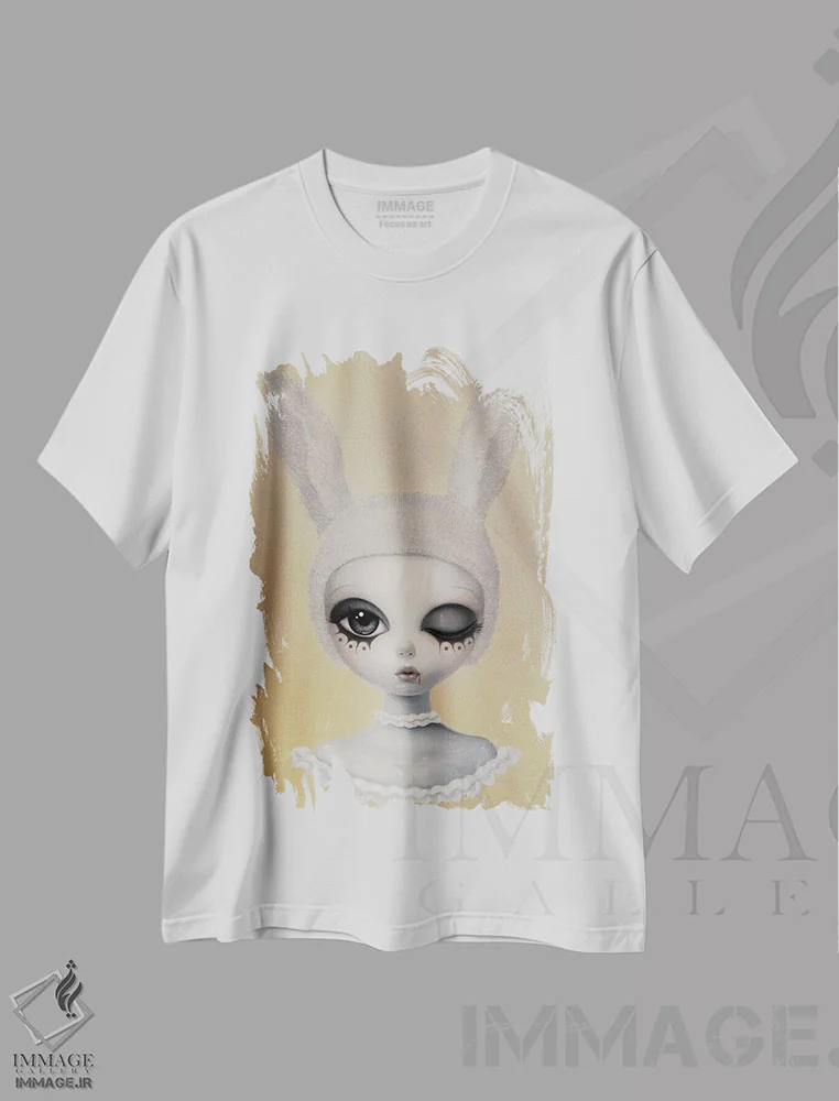 تیشرت سفید طرح دار "حافظه چیست ۴"، هنر فاخر معاصر اثر چن هونگژو | فروشگاه ایماژ