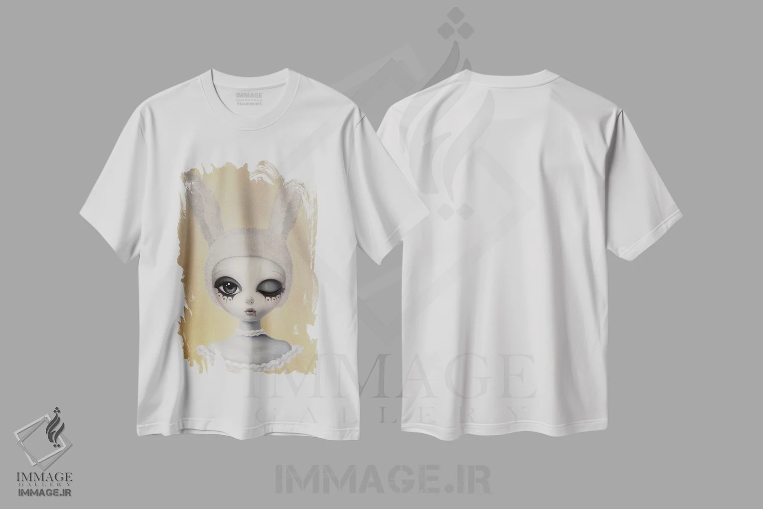 تیشرت سفید طرح دار "حافظه چیست ۴"، هنر فاخر معاصر اثر چن هونگژو | فروشگاه ایماژ