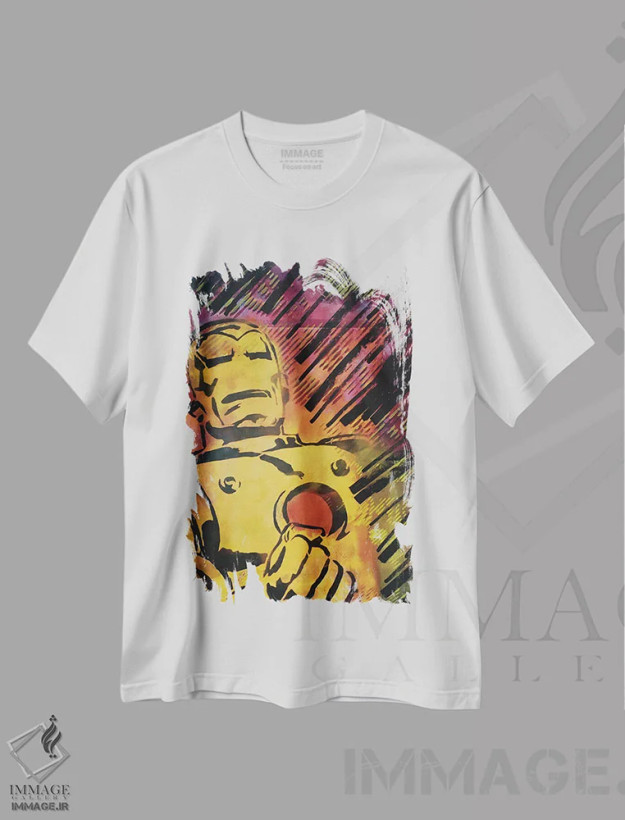 تیشرت سفید طرح دار "خشم"، مدیوم اثر سیسرو اسپین | فروشگاه ایماژ
