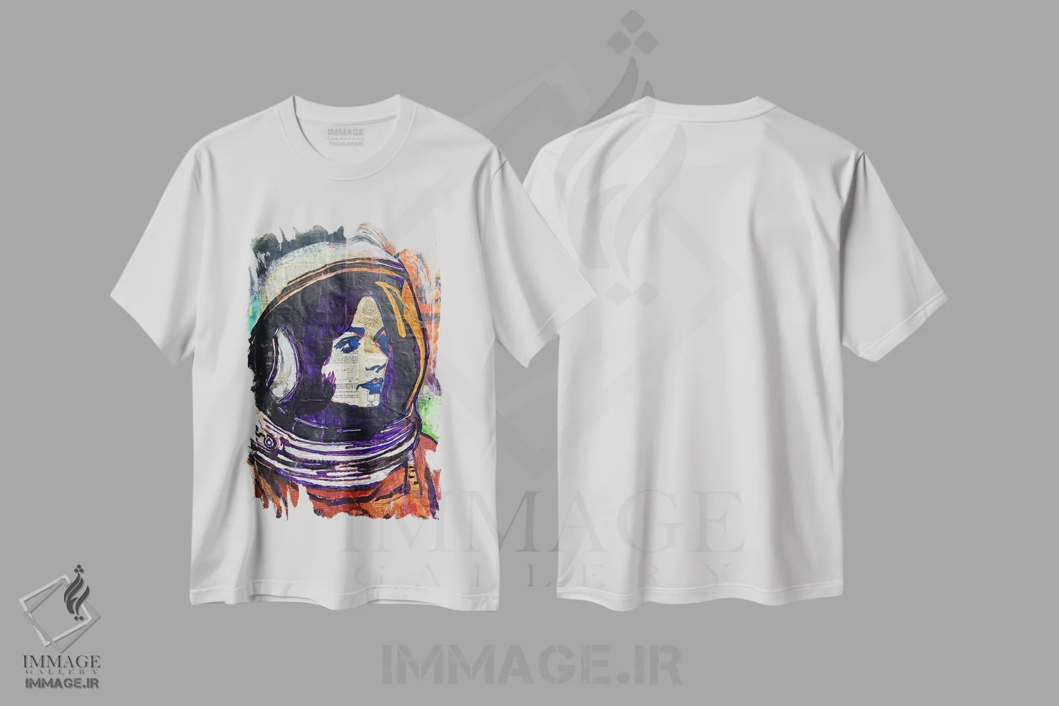 تیشرت سفید طرح دار "برخورد"، هنر خیابانی اثر سیسرو اسپین | immage.ir