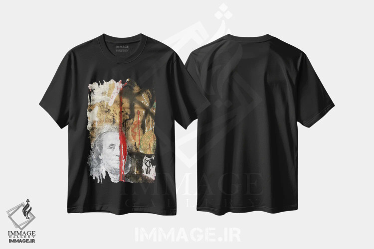 تیشرت مشکی طرح دار حمام، دکوراسیون جایگزین اثر سیسرو اسپین | فروشگاه ایماژ