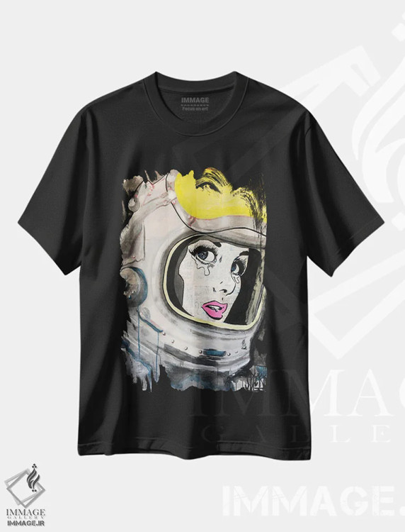 تیشرت مشکی طرح دار از دل سختی ها، هنر فاخر معاصر اثر سیسرو اسپین | فروشگاه ایماژ