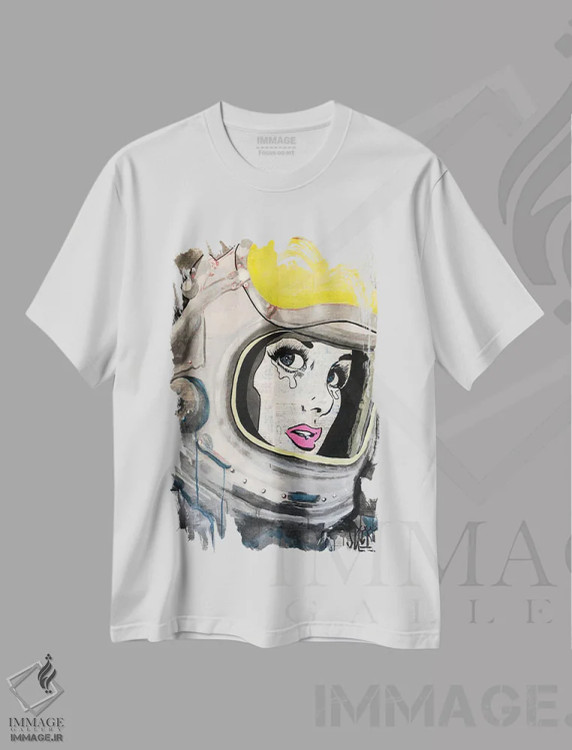 تیشرت سفید طرح دار از دل سختی ها، هنر فاخر معاصر اثر سیسرو اسپین | immage.ir