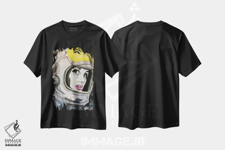 تیشرت مشکی طرح دار از دل سختی ها، هنر فاخر معاصر اثر سیسرو اسپین | فروشگاه ایماژ