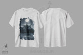 تیشرت سفید طرح دار پلنگ خالدار مهتابی، دکوراسیون جایگزین اثر آدام کازینز | فروشگاه ایماژ