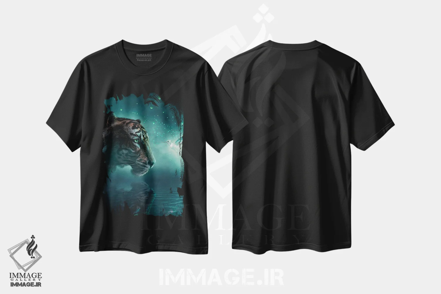 تیشرت مشکی طرح دار سال ببر، هنر دیجیتال اثر آدام کازینز | immage.ir