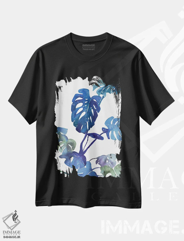 تیشرت مشکی طرح دار جادوی آبی مانسترا، دکور معاصر اثر کریتیو اینگرید | فروشگاه ایماژ