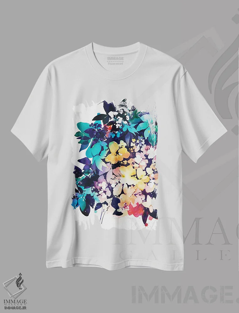 تیشرت سفید طرح دار نجوای نیمه شب، دکور معاصر اثر کریتیو اینگرید | فروشگاه ایماژ