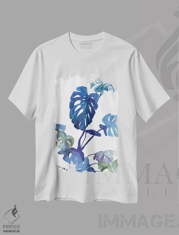 تیشرت سفید طرح دار جادوی آبی مانسترا، دکور معاصر اثر کریتیو اینگرید | immage.ir