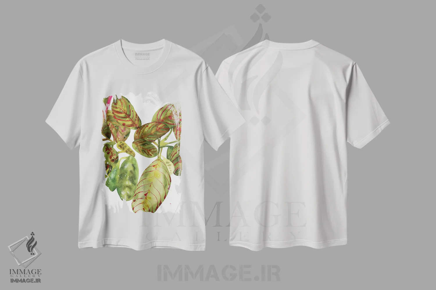 تیشرت سفید طرح دار گیاه دعایی، دکور معاصر اثر کریتیو اینگرید | فروشگاه ایماژ
