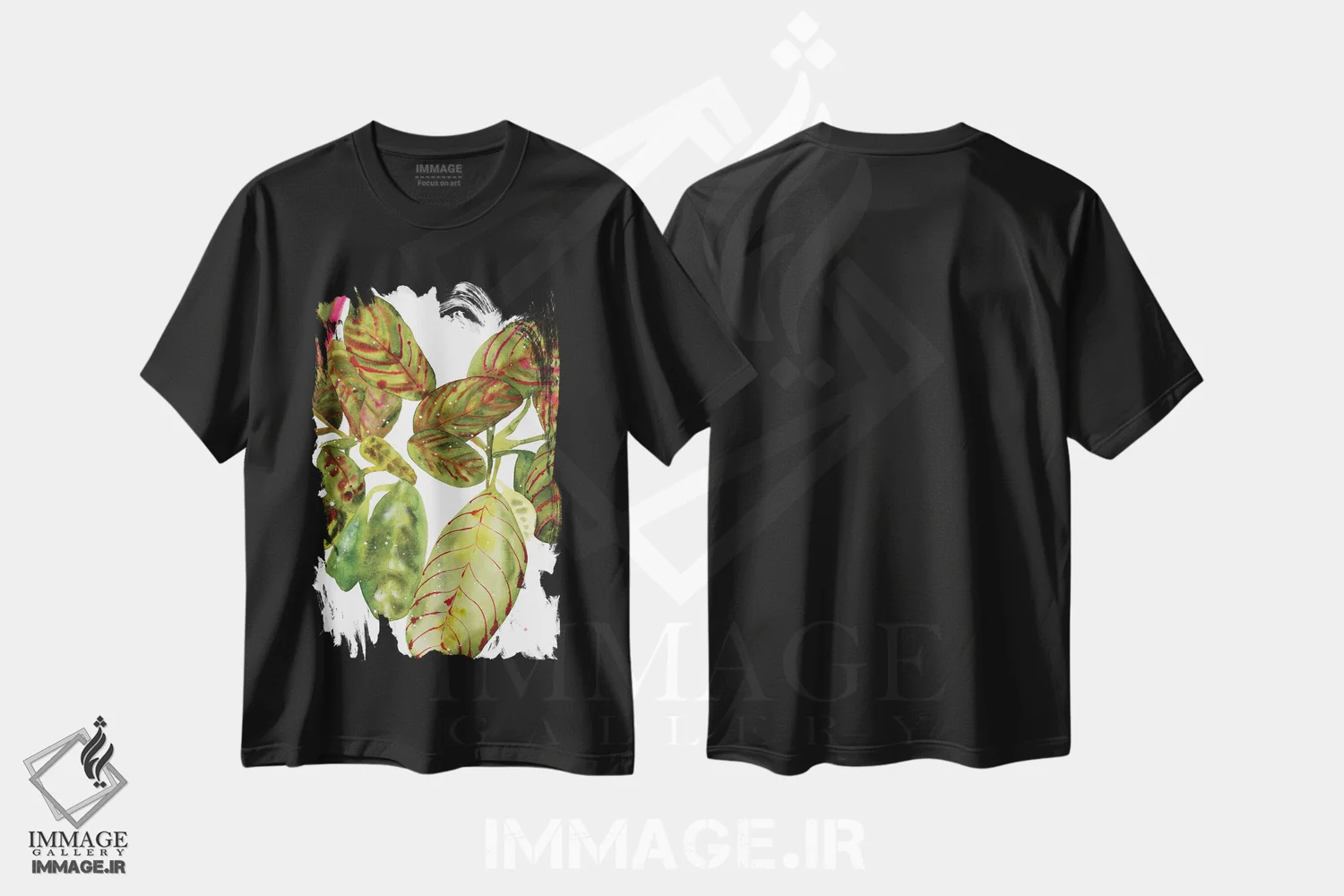 تیشرت مشکی طرح دار گیاه دعایی، دکور معاصر اثر کریتیو اینگرید | immage.ir