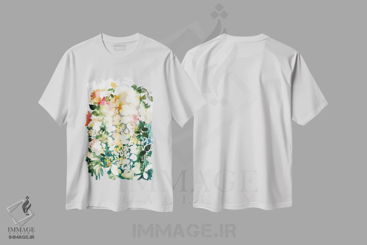 تیشرت سفید طرح دار باغ زرد روح بخش، دکور معاصر اثر کریتیو اینگرید | فروشگاه ایماژ