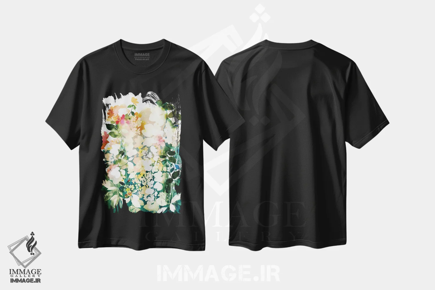 تیشرت مشکی طرح دار باغ زرد روح بخش، دکور معاصر اثر کریتیو اینگرید | immage.ir