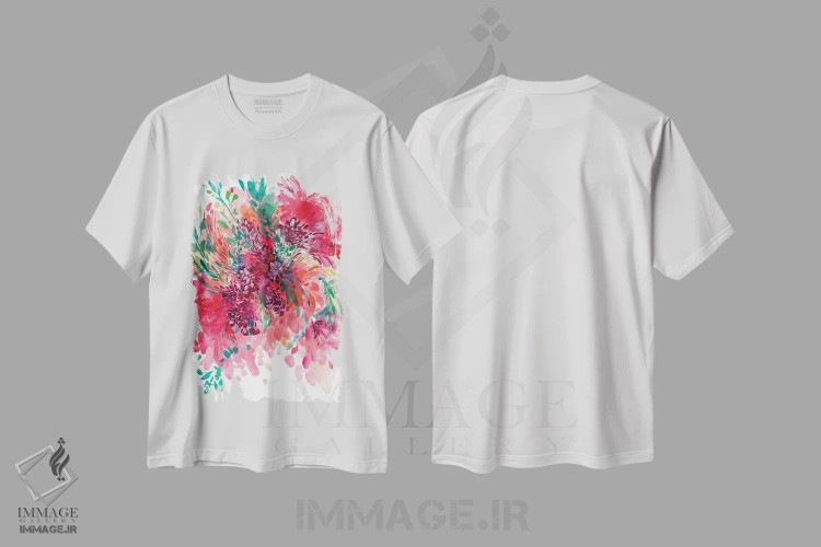 تیشرت سفید طرح دار بی پروا، دکور معاصر اثر کریتیو اینگرید | فروشگاه ایماژ