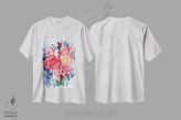 تیشرت سفید طرح دار آغوش گلی، دکور معاصر اثر کریتیو اینگرید | immage.ir