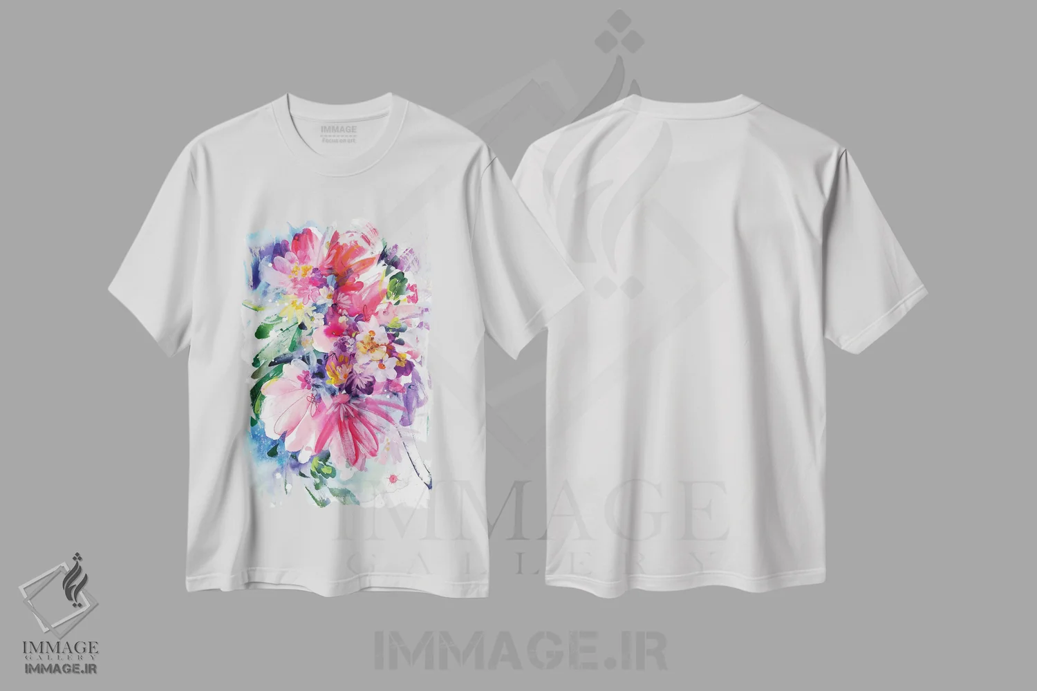 تیشرت سفید طرح دار بیدار شو، دکور معاصر اثر کریتیو اینگرید | فروشگاه ایماژ