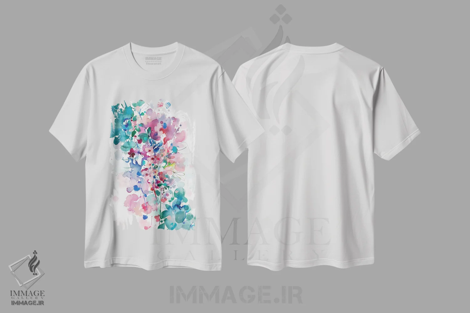 تیشرت سفید طرح دار در میان، آبستره اثر کریتیو اینگرید | immage.ir