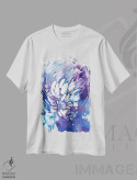 تیشرت سفید طرح دار رویای بنفش، آبستره اثر کریتیو اینگرید | immage.ir