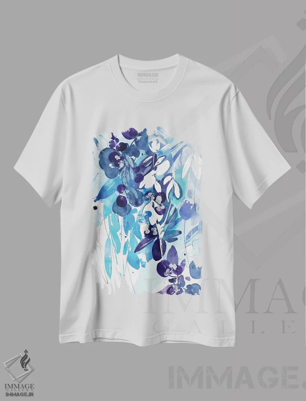تیشرت سفید طرح دار نیمهٔ گمشده، آبستره اثر کریتیو اینگرید | فروشگاه ایماژ