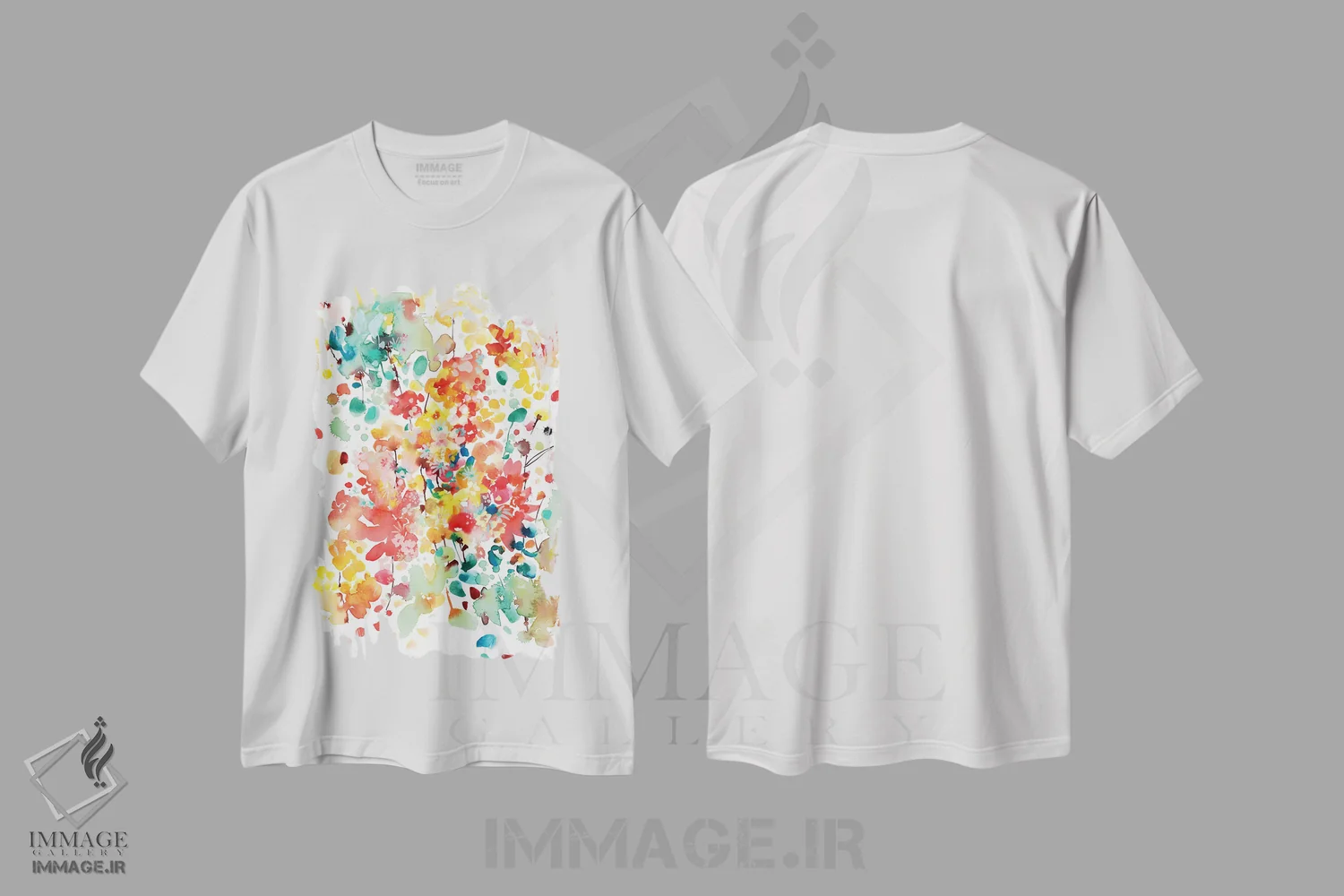 تیشرت سفید طرح دار شکوفا شو، آبستره اثر کریتیو اینگرید | immage.ir
