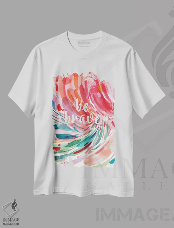 تیشرت سفید طرح دار شجاع باش، دکور معاصر اثر کریتیو اینگرید | فروشگاه ایماژ