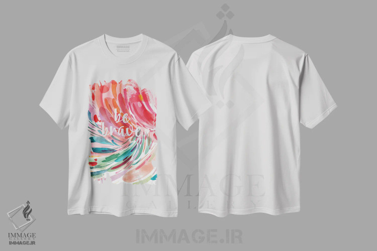 تیشرت سفید طرح دار شجاع باش، دکور معاصر اثر کریتیو اینگرید | فروشگاه ایماژ