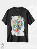 تیشرت مشکی طرح دار دسته گل بزرگ، دکور معاصر اثر کریتیو اینگرید | immage.ir