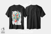 تیشرت مشکی طرح دار دسته گل بزرگ، دکور معاصر اثر کریتیو اینگرید | immage.ir