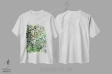 تیشرت سفید طرح دار باغ سبز، دکور معاصر اثر کریتیو اینگرید | immage.ir