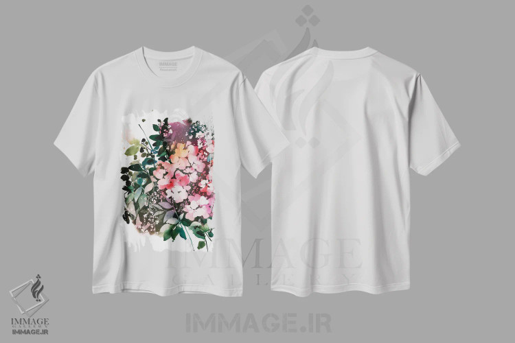 تیشرت سفید طرح دار شب گلی، دکور معاصر اثر کریتیو اینگرید | immage.ir