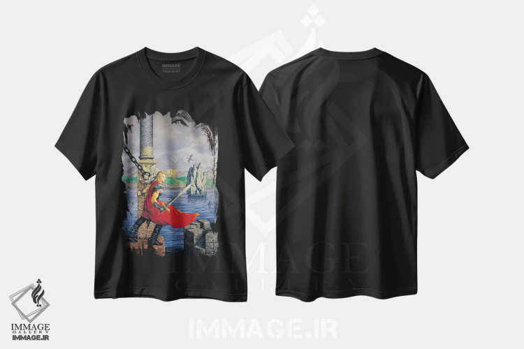 تیشرت مشکی طرح دار بدویر، مدیوم اثر سیروئلو | immage.ir