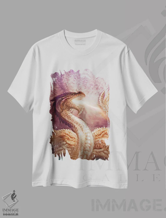تیشرت سفید طرح دار نور شعله، دکوراسیون جایگزین اثر سیروئلو | immage.ir