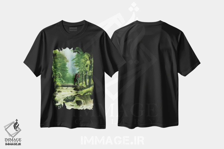 تیشرت مشکی طرح دار کادمو، مدیوم اثر سیروئلو | فروشگاه ایماژ