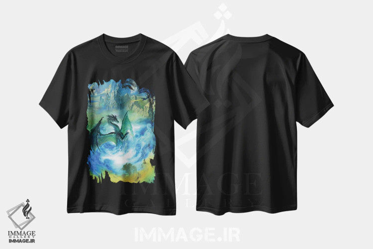 تیشرت مشکی طرح دار چینتامانی، مدیوم اثر سیروئلو | فروشگاه ایماژ