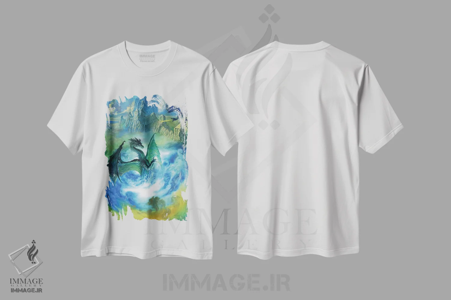 تیشرت سفید طرح دار چینتامانی، مدیوم اثر سیروئلو | immage.ir