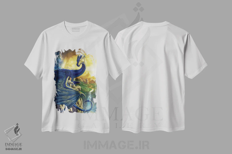 تیشرت سفید طرح دار اراگون، مدیوم اثر سیروئلو | immage.ir