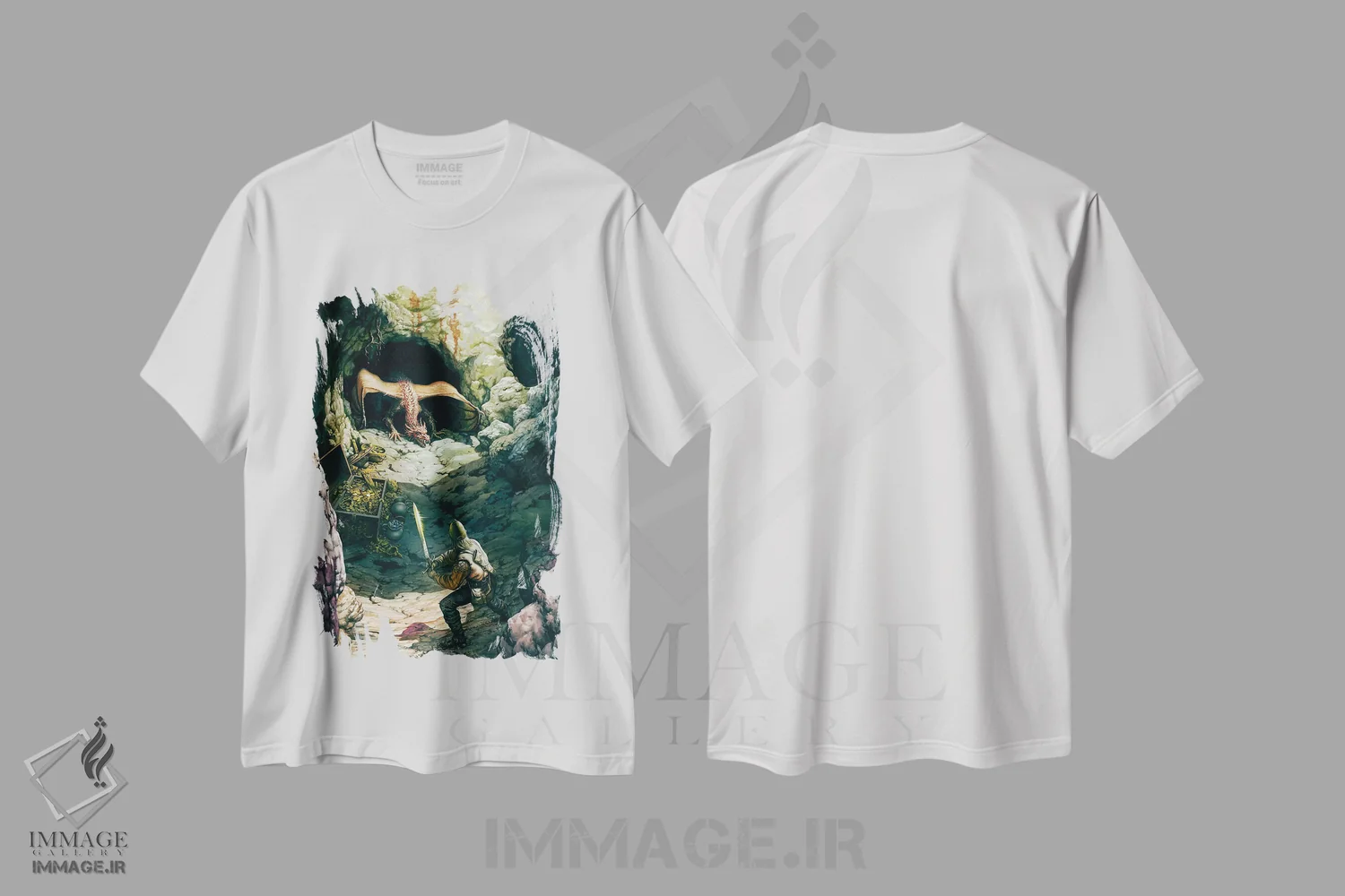 تیشرت سفید طرح دار فافنر پنجم، مدیوم اثر سیروئلو | فروشگاه ایماژ