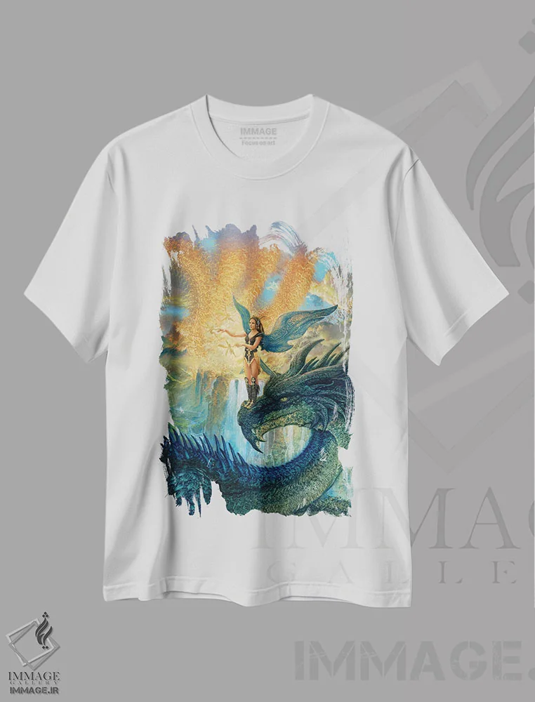 تیشرت سفید طرح دار درس پرواز، مدیوم اثر سیروئلو | فروشگاه ایماژ