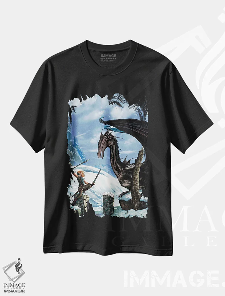 تیشرت مشکی طرح دار گیلتونیِل، مدیوم اثر سیروئلو | فروشگاه ایماژ