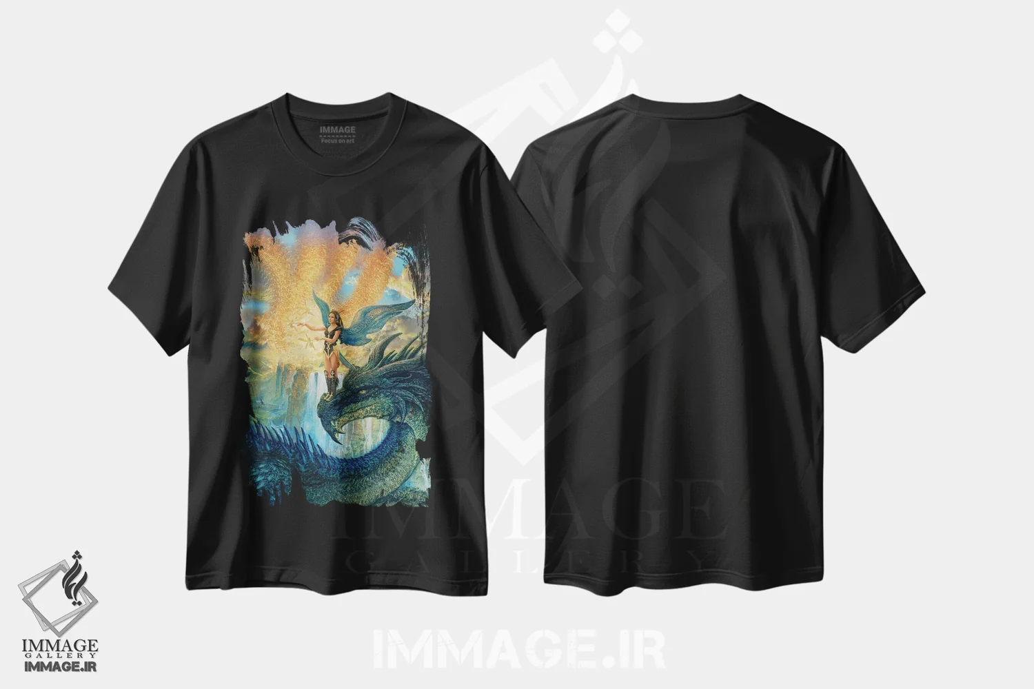 تیشرت مشکی طرح دار درس پرواز، مدیوم اثر سیروئلو | immage.ir