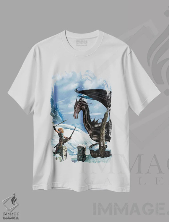 تیشرت سفید طرح دار گیلتونیِل، مدیوم اثر سیروئلو | immage.ir