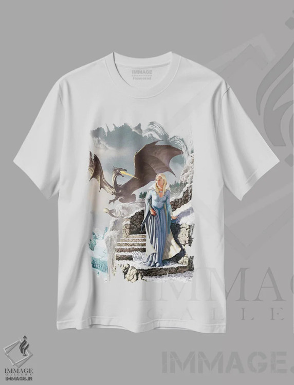 تیشرت سفید طرح دار جنگ بزرگ صلیبی، مدیوم اثر سیروئلو | immage.ir