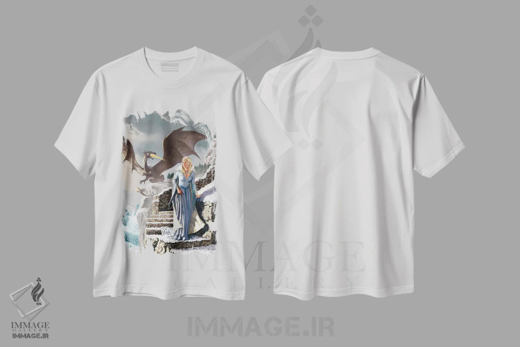 تیشرت سفید طرح دار جنگ بزرگ صلیبی، مدیوم اثر سیروئلو | immage.ir
