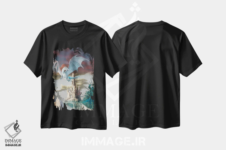 تیشرت مشکی طرح دار حملهٔ هابسی دوم، مدیوم اثر سیروئلو | immage.ir