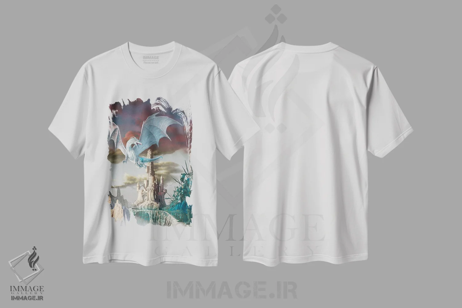 تیشرت سفید طرح دار حملهٔ هابسی دوم، مدیوم اثر سیروئلو | فروشگاه ایماژ