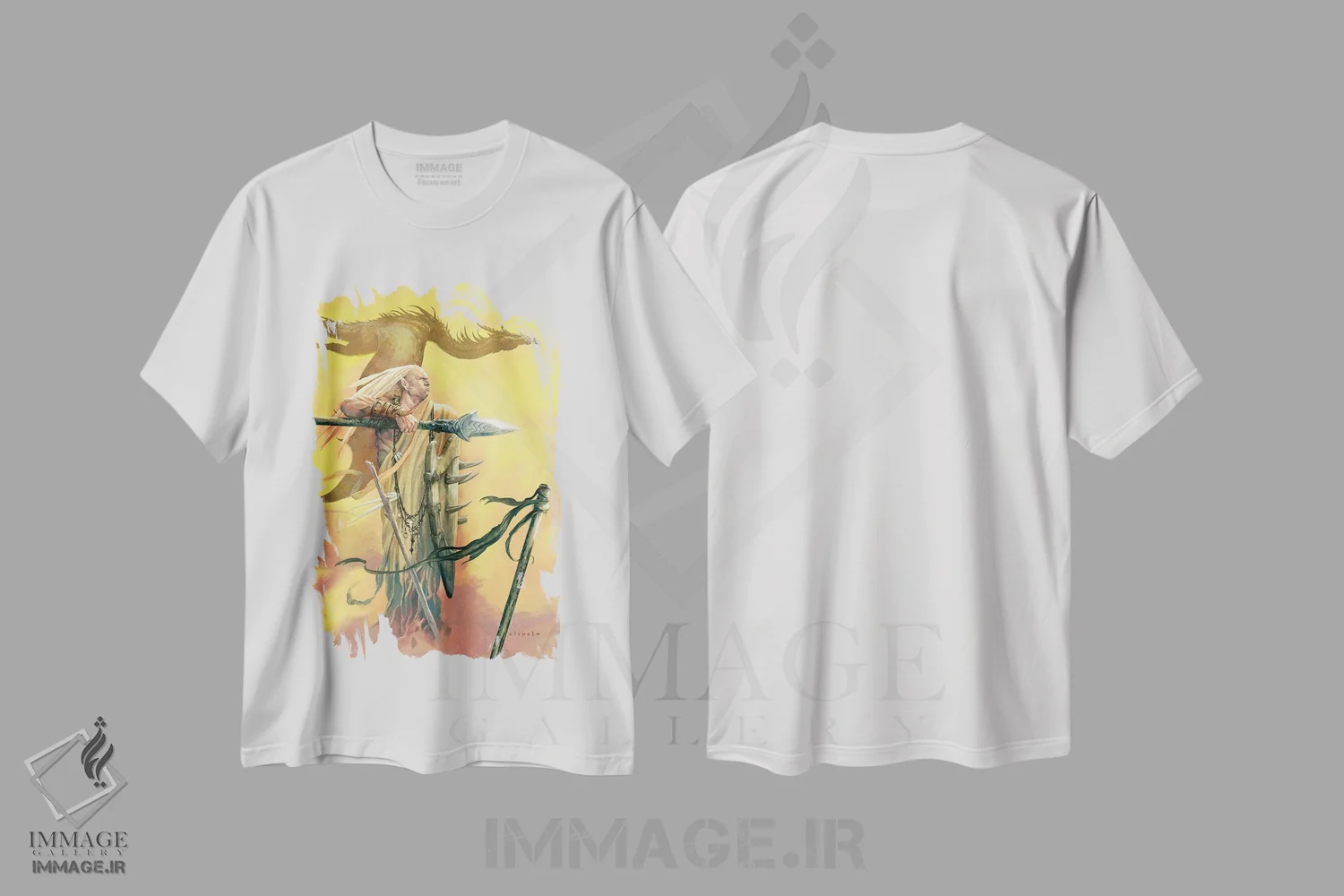 تیشرت سفید طرح دار اژدهای کایپو، مدیوم اثر سیروئلو | immage.ir