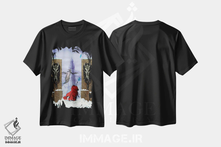 تیشرت مشکی طرح دار سرزمین اژدهای مَز، مدیوم اثر سیروئلو | immage.ir