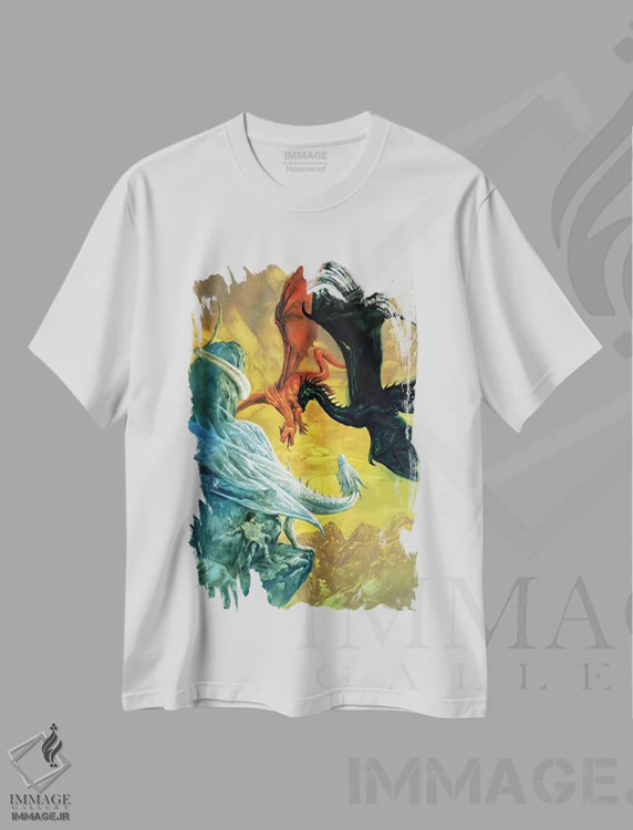 تیشرت سفید طرح دار نجات، مدیوم اثر سیروئلو | فروشگاه ایماژ