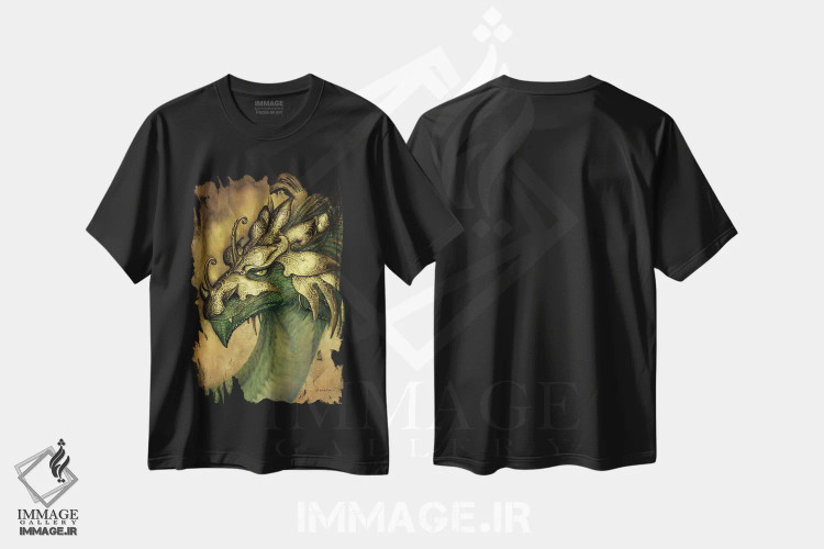 تیشرت مشکی طرح دار ری ولتان، مدیوم اثر سیروئلو | immage.ir