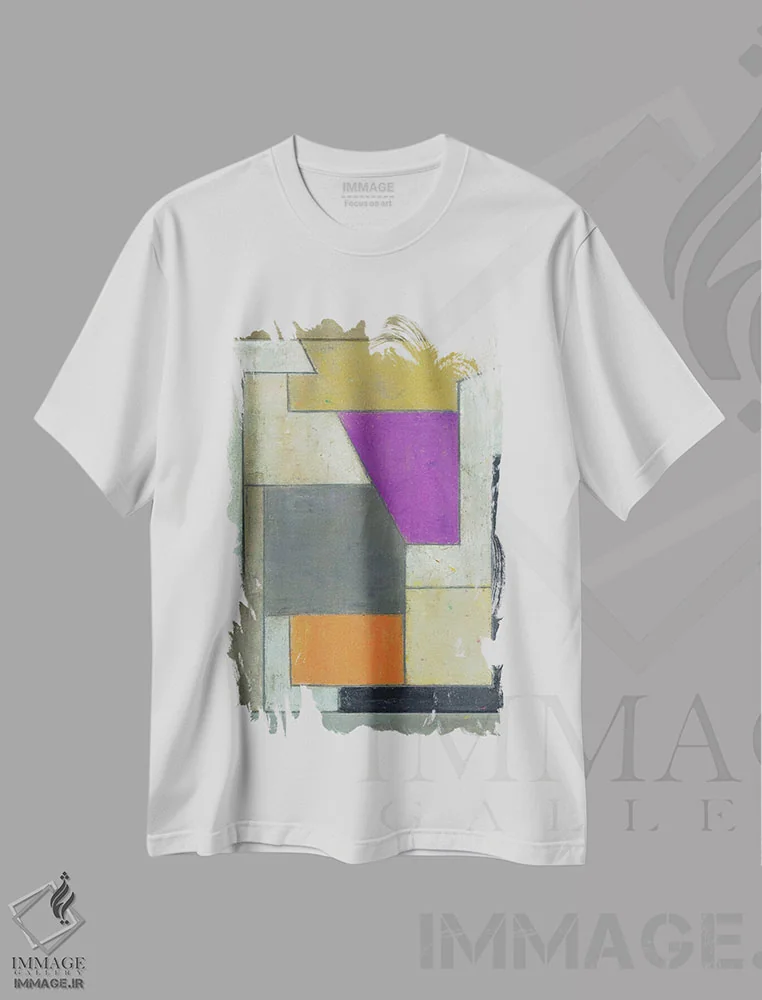 تیشرت سفید طرح دار مطالعات کوچک بیست وششم اثر استیفن چیمینی | فروشگاه ایماژ